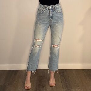 Light Blue Distressed Women's Jeans